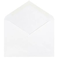 JAM Paper 4.375" x 5.75" White V-Flap Invitation Envelopes