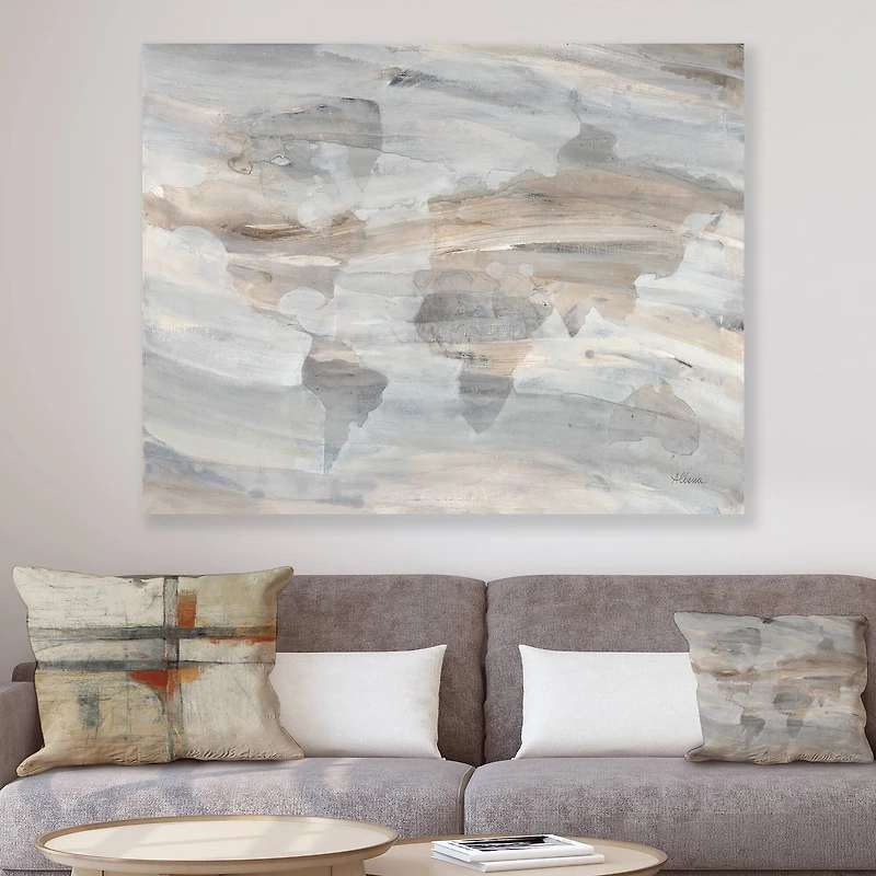 Designart - Misty World Map