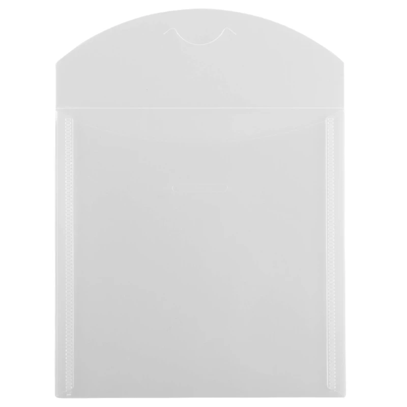 JAM Paper Clear Plastic Tuck Flap Closure 6.125" x 6.125" Square Envelopes, 12ct.