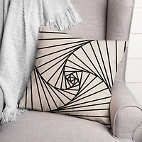Spiral Lines  18" x 18" Throw Pillow