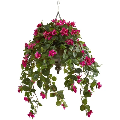 3ft. Pink Bougainvillea in Hanging Metal Bowl