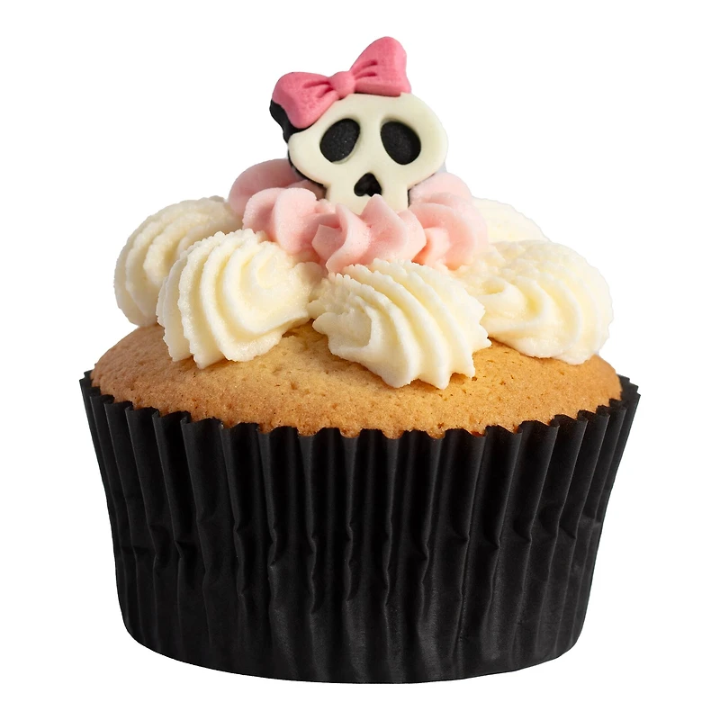 PME Cake Sweet Street® Skulls with Pink Bows Icing Decorations