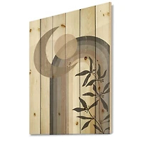 Designart - Abstract Sun and Moon In Gray and Blue