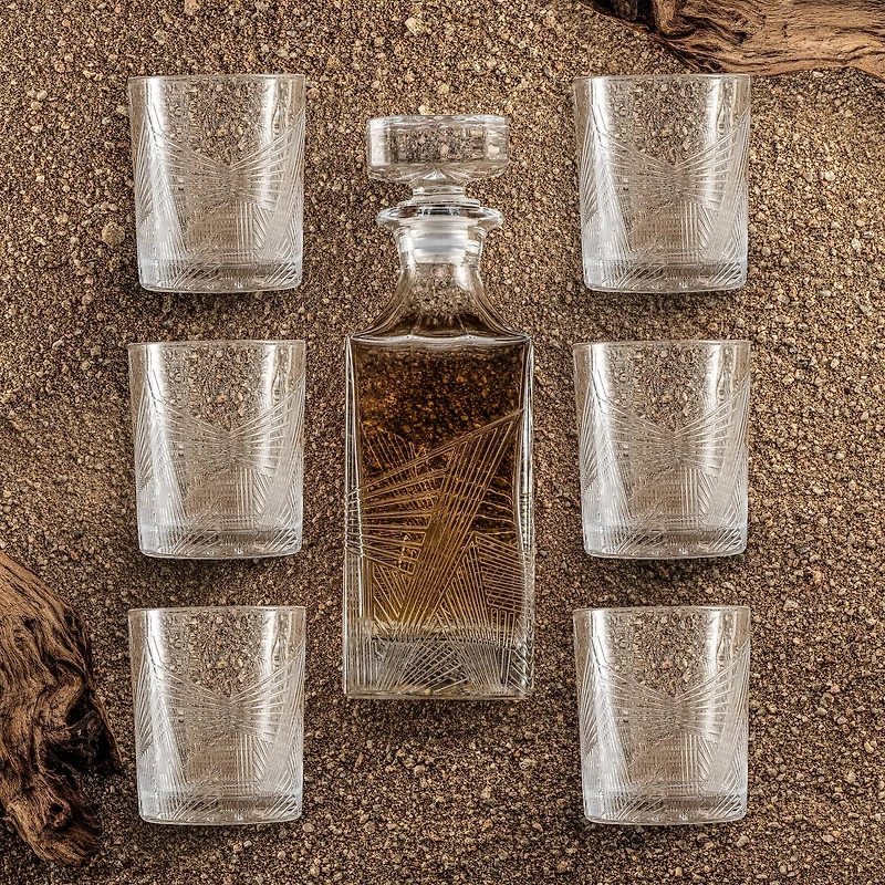 JoyJolt® 10oz. Gatsby Art Deco Whiskey Glass Set, 6ct.