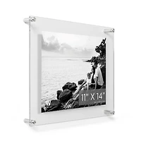Wexel Art Double Panel Clear Acrylic Floating Wall Frame with Silver Hardware
