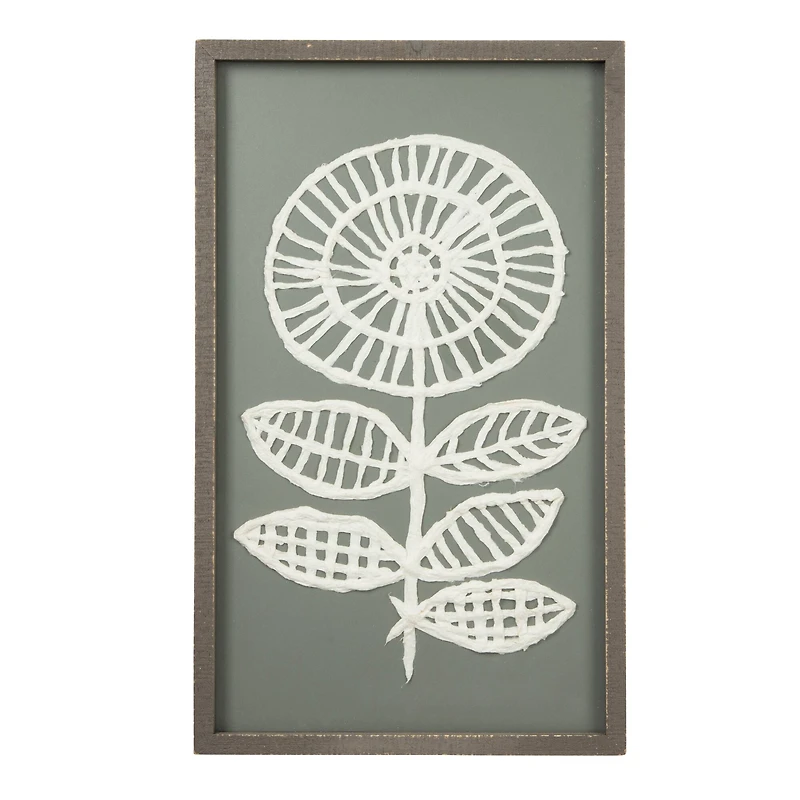 Hello Honey® Floral Mixed Material Wall Art with Glass Cover