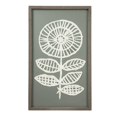 Hello Honey® Floral Mixed Material Wall Art with Glass Cover
