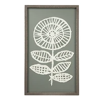 Hello Honey® Floral Mixed Material Wall Art with Glass Cover