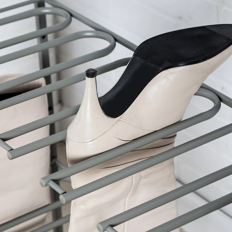 Honey Can Do Silver Hanging Boot Storage and Drying Rack