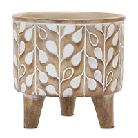 Leaf Print Planter with Legs Set