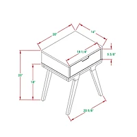 Walker Edison 20" 1-Drawer Modern Side Table