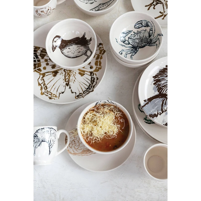 Hello Honey® 6" Sea Animal Designs Stoneware Cereal Bowl Dinnerware Set