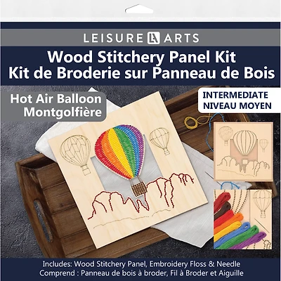 Leisure Arts® Intermediate Air Balloon Wood Stitchery Panel Kit