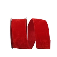 JAM Paper 2.5" x 10yd. Regal Red Wired Plush Velvet Ribbon