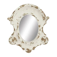 White Vintage Fiberglass Wall Mirror