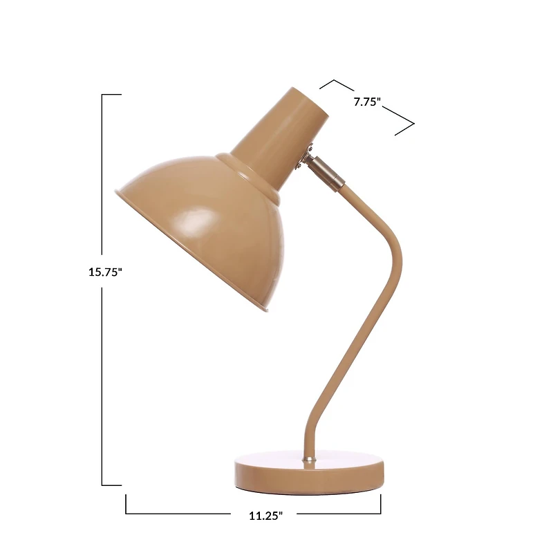 Hello Honey® 16" Nude Metal Articulating Table Lamp