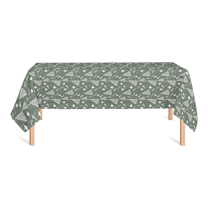 102" Sage Christmas Tablecloth