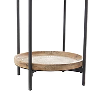 Brown Wood Traditional Shelving Unit 43" x 15" x 15"