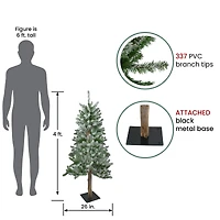 4ft. Unlit Medium Flocked Alpine Artificial Christmas Tree