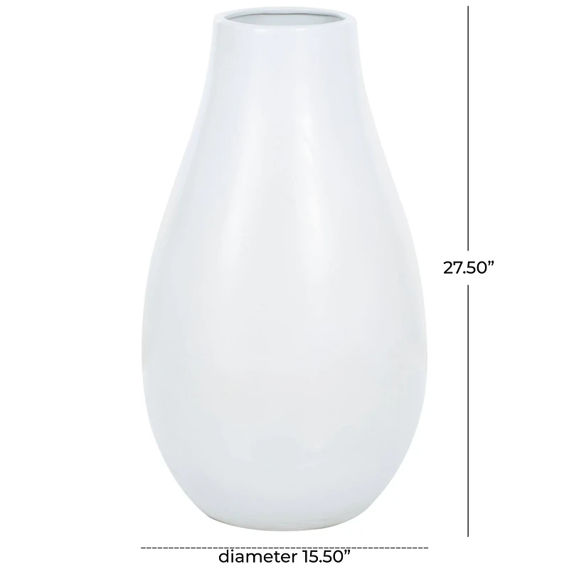 27.5" Ceramic Minimalistic Floor Vase