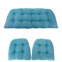 3 Piece Wicker Furniture Cushion Set