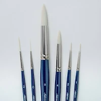 Silver Brush Limited Bristlon Short Handle Liner Brushes, Set of 6