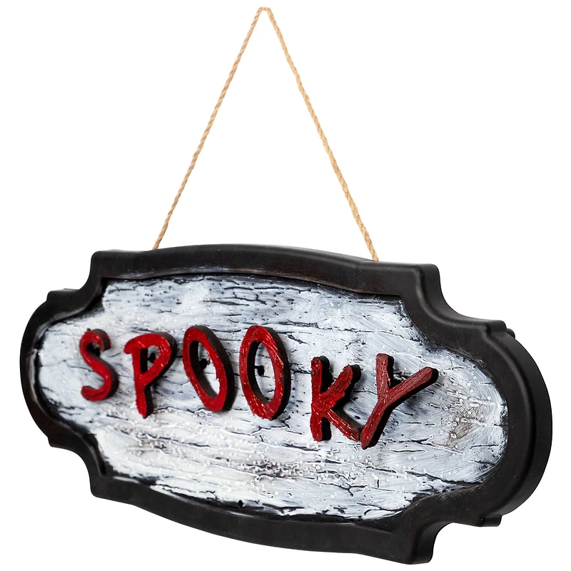 20.5" Red & Gray Animated Spooky Halloween Sign