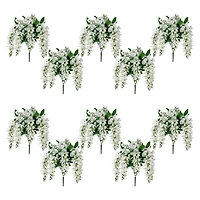 10 Pack: 17" White Wisteria Bush by Ashland®
