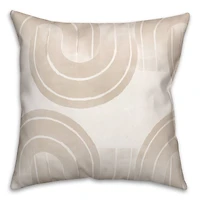 Tan Arches Throw Pillow