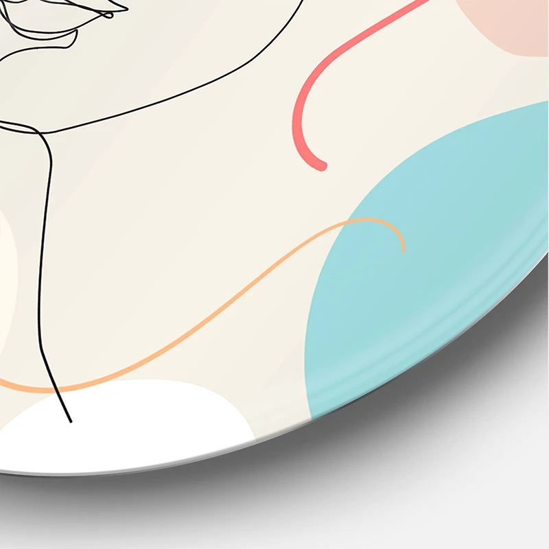 Designart - Minimal One Line Portrait of Female Face II