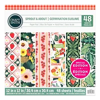 Craft Smith 12" x 12" Sprout & About Paper Pad, 48 Sheets