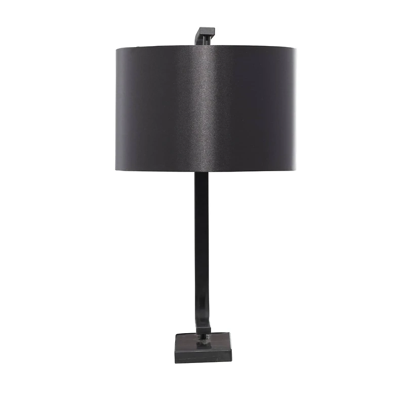 22" Black Metal Traditional Table Lamp