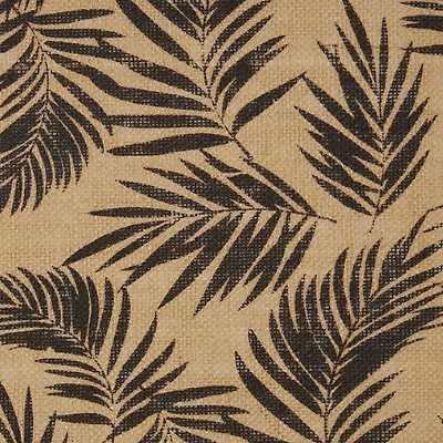 DII® Black Fern Print On Natural Jute Table Runner 14x72