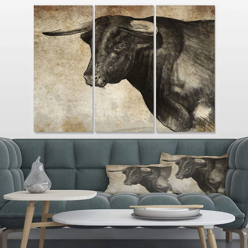 Designart - Spanish Bull Sketch