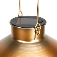 9" Bronze Outdoor Hanging Solar Lantern