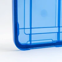 Iris® 4gal. Clear Plastic Storage Boxes With Blue Lid, 6 Pack