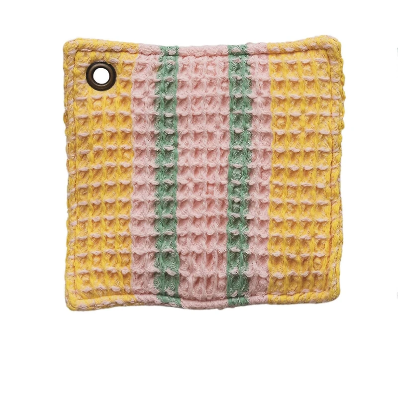 Hello Honey® Stripes Cotton Waffle Weave Pot Holders with Grommets Set