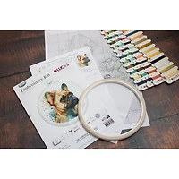 Luca-S French Bulldog Counted Cross Stitch Kit with Display Hoop