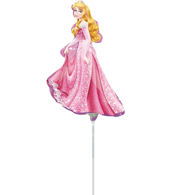 14" Sleeping Beauty Foil Stick Balloon