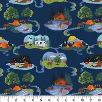Fabric Traditions Navy Cabins Cotton Fabric