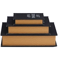 Black Eat Drink Nap Linen Storage Book Box Set