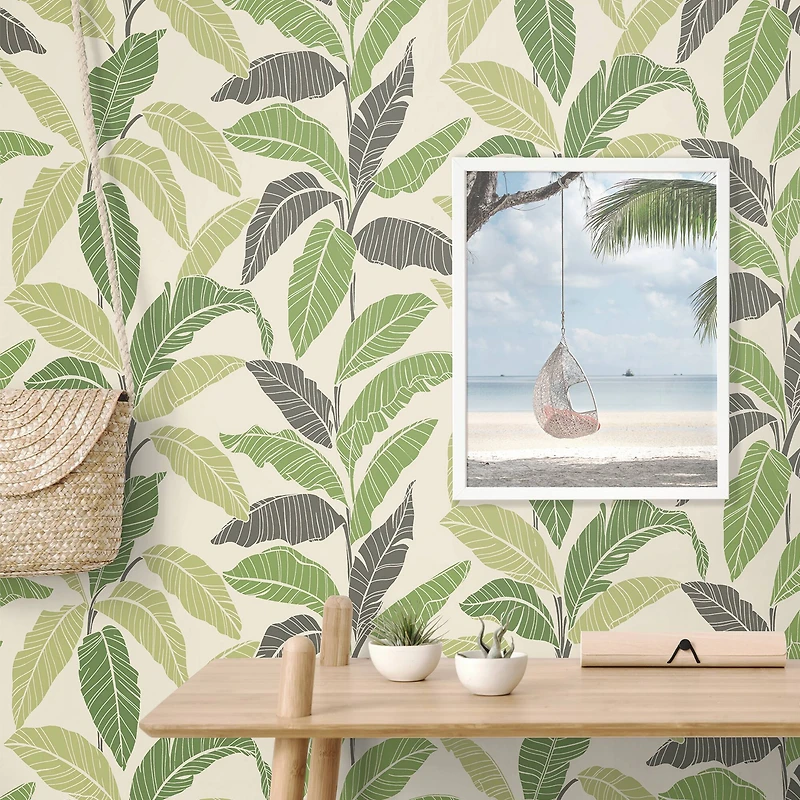 Tommy Bahama Leafy Peel & Stick Wallpaper