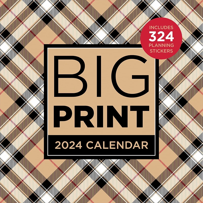 TF Publishing 2024 Big Print Wall Calendar