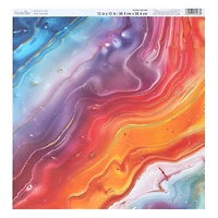 12" x 12" Rainbow Marble Cardstock Paper by Recollections™