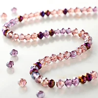 Amethyst Rondelle Glass Beads, 3mm by Bead Landing™