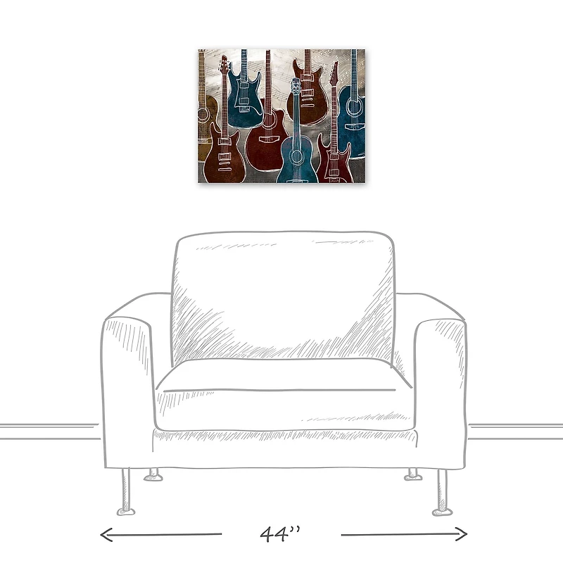 Guitar Party 20" x 16" Canvas Wall Art