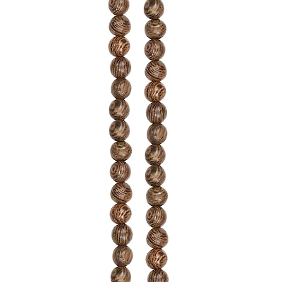 Natural Brown Wood Round Beads, 5.5mm by Bead Landing®