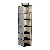 Simplify Black 6 Shelf Closet Organizer