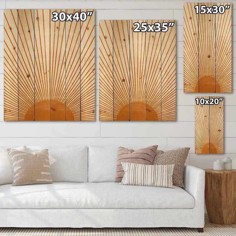 Designart - Orange Sun Print III