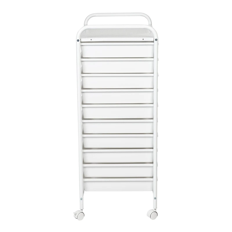 Honey Can Do White 15-Drawer Metal Rolling Storage Cart